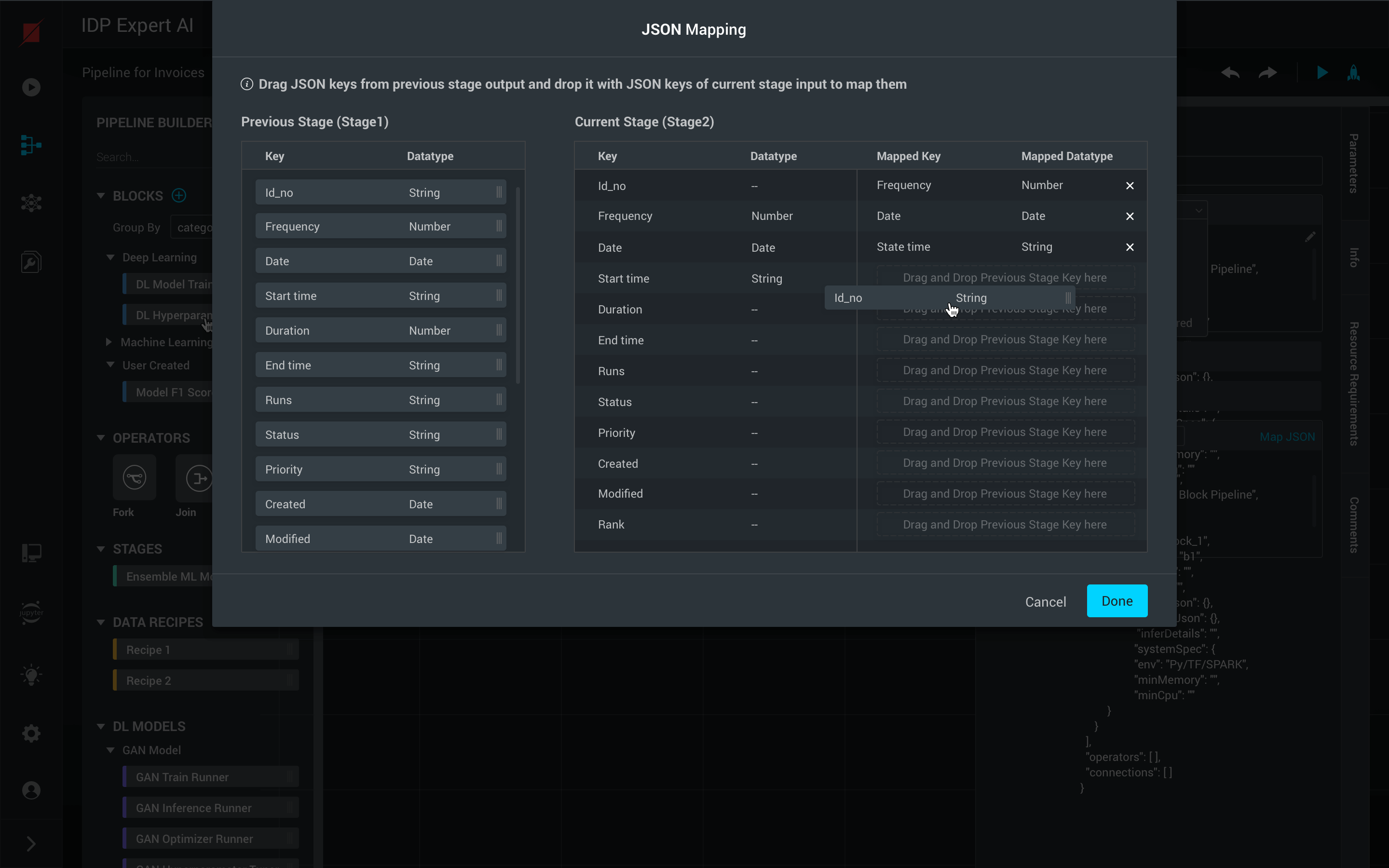 Editing Infer output of one Block as input in next Block